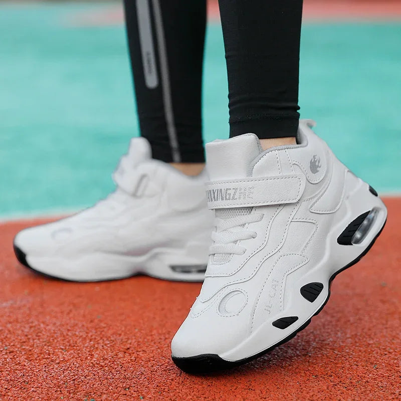 M&T Wear - Kids Basketball Shoes Boys Student Sports Shoes School Daily Outdoor Running Sneakers High Top Children Basketball Sneakers