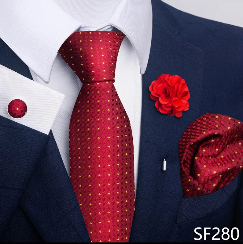 M&T Wear - Luxury Paisley Floral Tie & Accessory Set