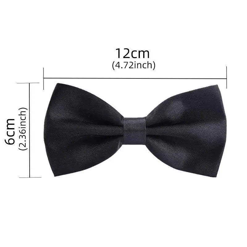 Classic Men Bowtie Boys Grils Children Bow Tie Fashion Solid Color Green Red Black White Green Wedding Ties Accessories
