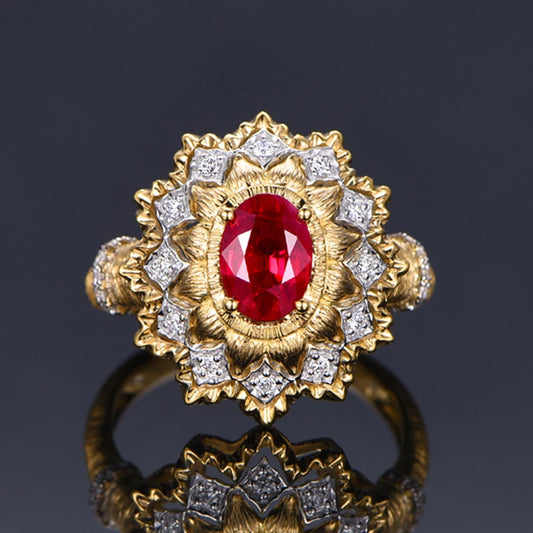 M&T Wear – Vintage Luxury Artificial Ruby Ring for Women