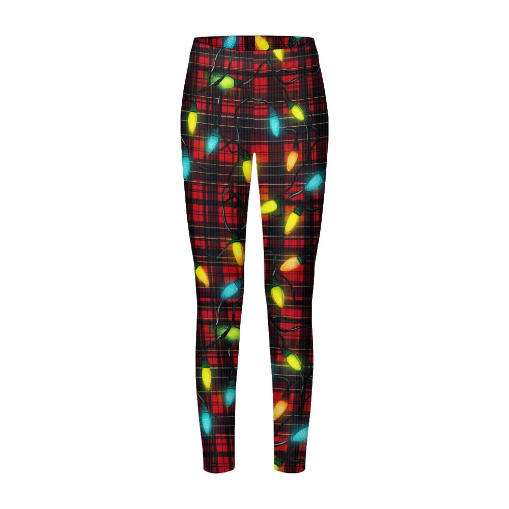 M&T Wear - Winter Snowflake & Checkered Warm Leggings
