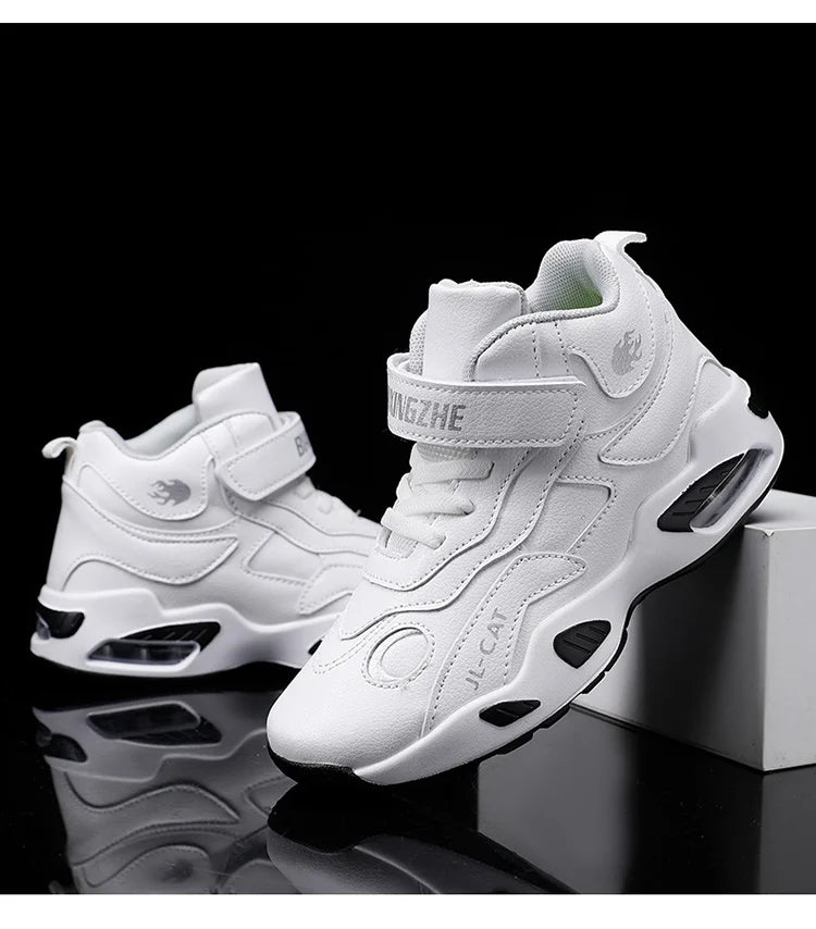 M&T Wear - Kids Basketball Shoes Boys Student Sports Shoes School Daily Outdoor Running Sneakers High Top Children Basketball Sneakers