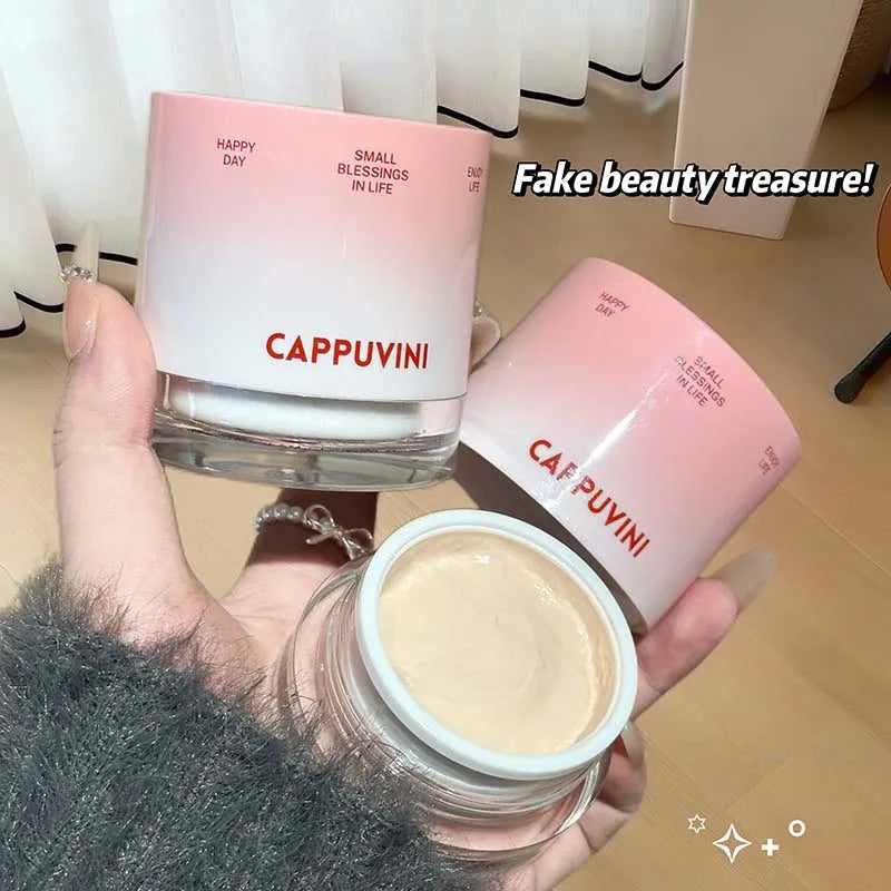 CAPPUVINI's radiant and clear natural cream with a creamy skin base creates a refreshing and smooth makeup look