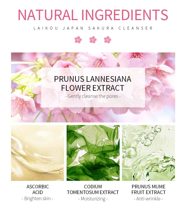 M&T Wear – Sakura Facial Cleanser 50g Deep Cleansing & Brightening Foam