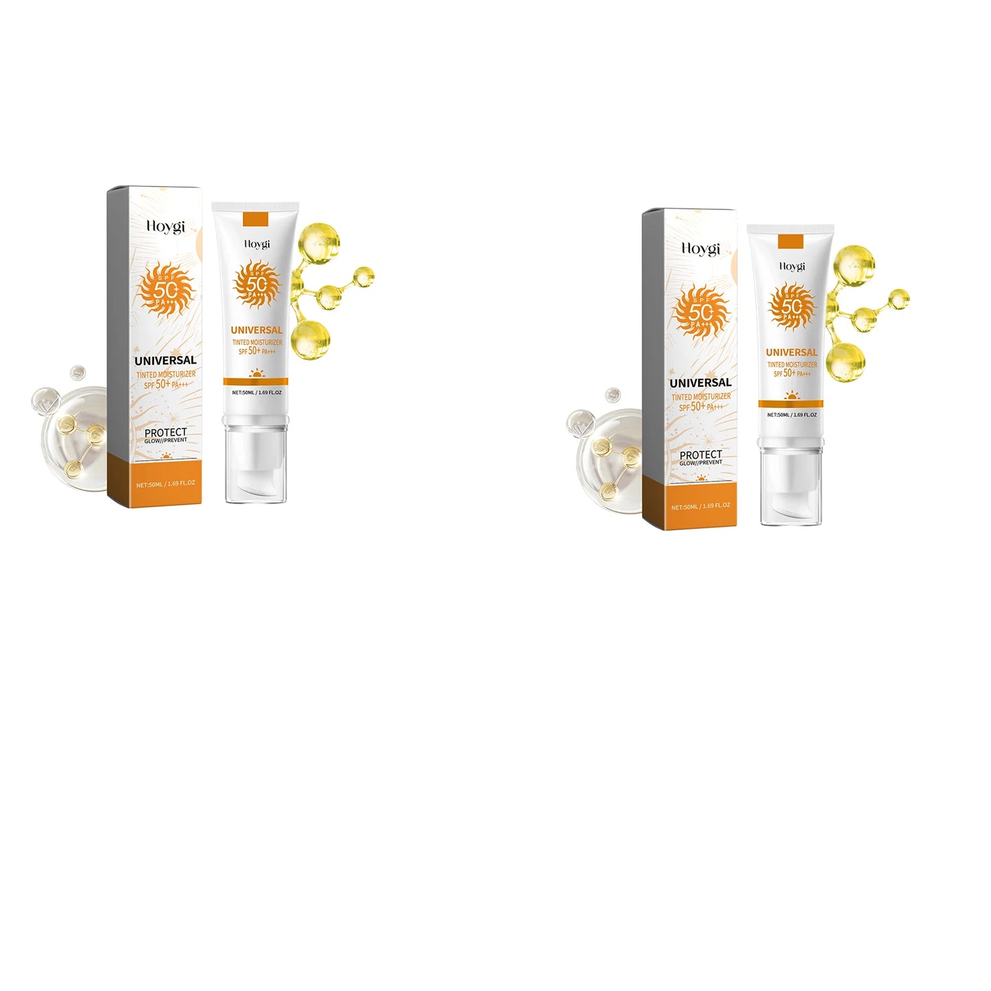 Sunscreen Cream Foundation Face Sun Block Isolation UV Protector Skin Refresh Moisturize Oil Control Waterproof Spf50+ Sunscreen