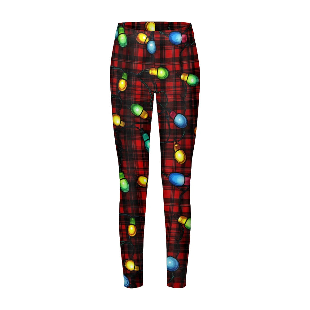 M&T Wear - Winter Snowflake & Checkered Warm Leggings