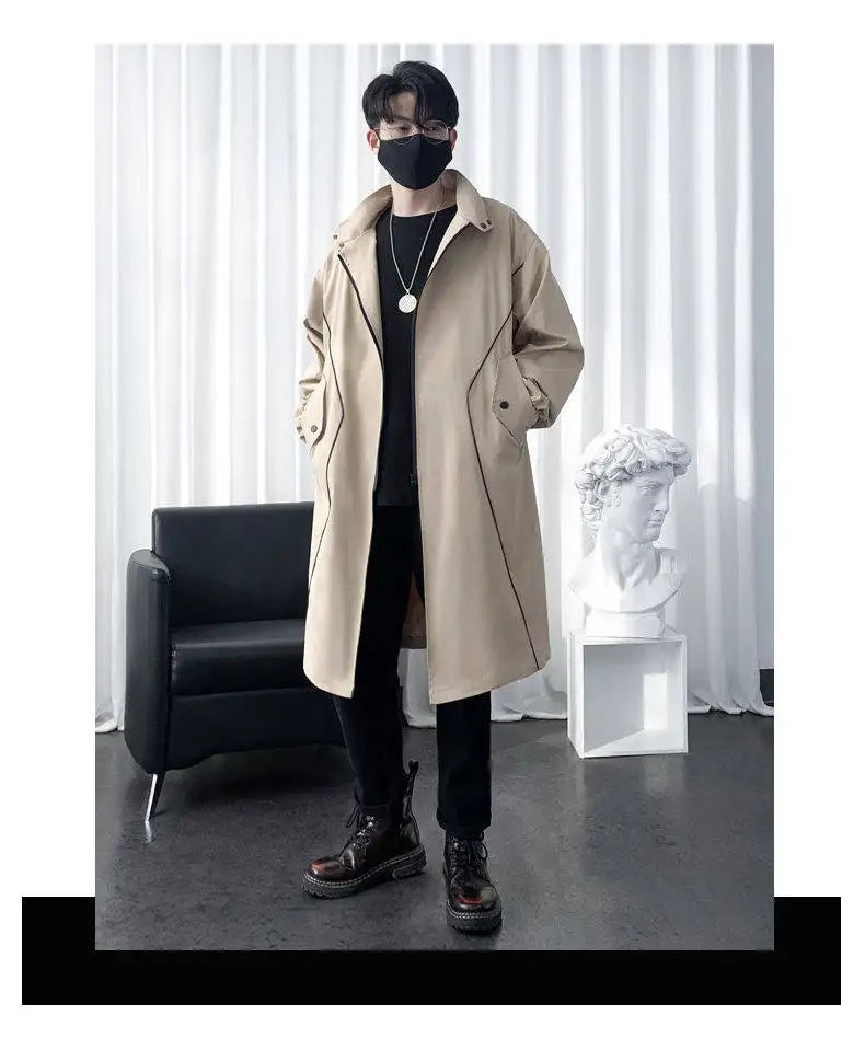 M&T Wear - Men’s Hooded Casual Trench Coat – Lightweight Autumn Windbreaker