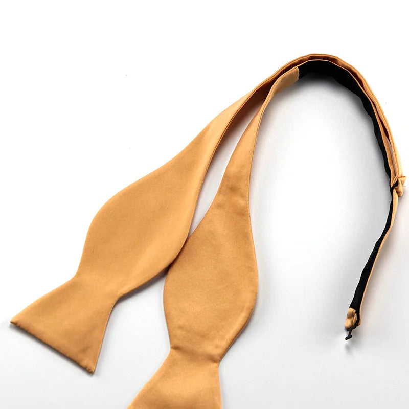 Men's Formal Pre-tied Adjustable Bow Tie Solid Color Elegant Wedding Party Event Bulk Wholesale Easy Wear British Style