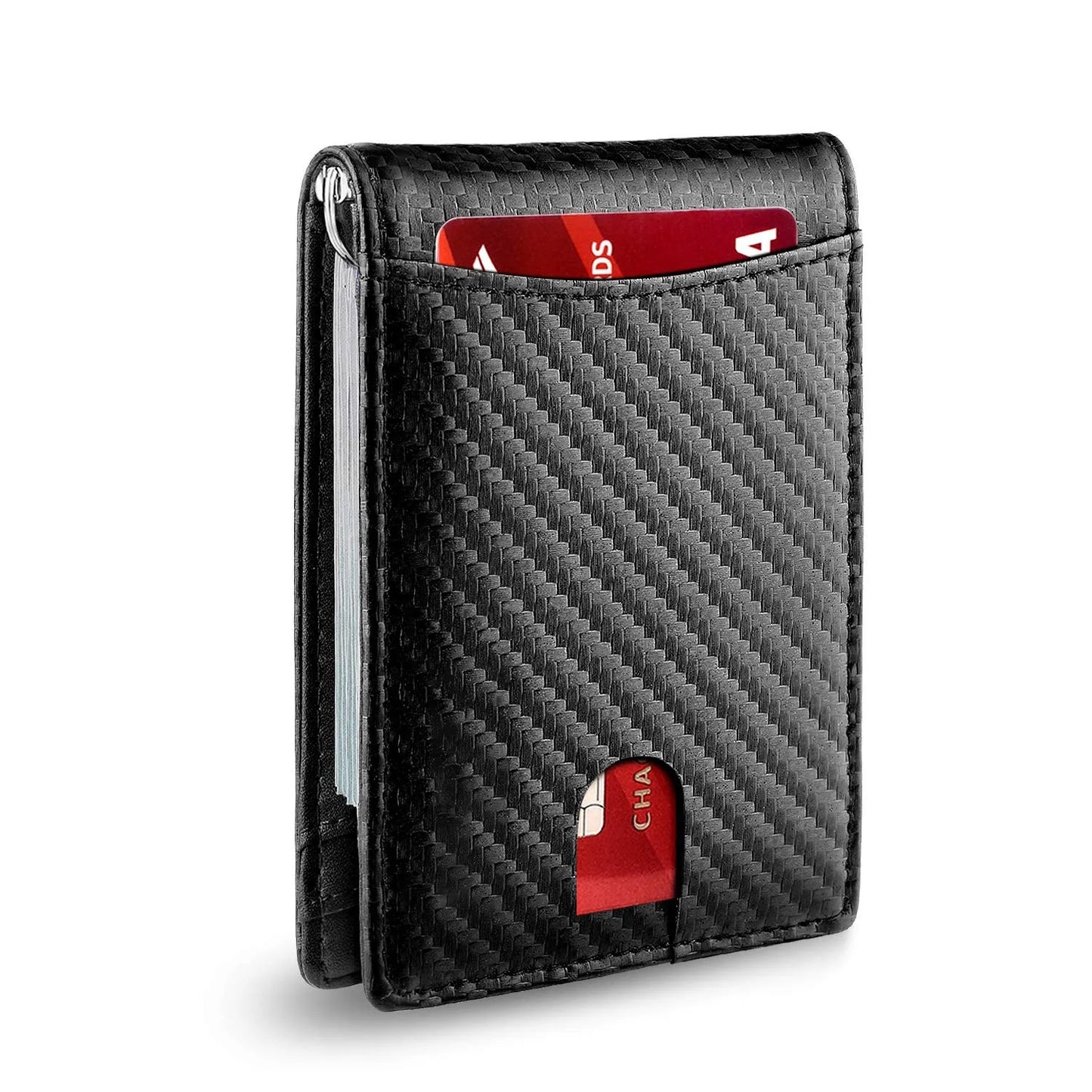 M&T Wear - Slim RFID Leather Money Clip Wallet for Men