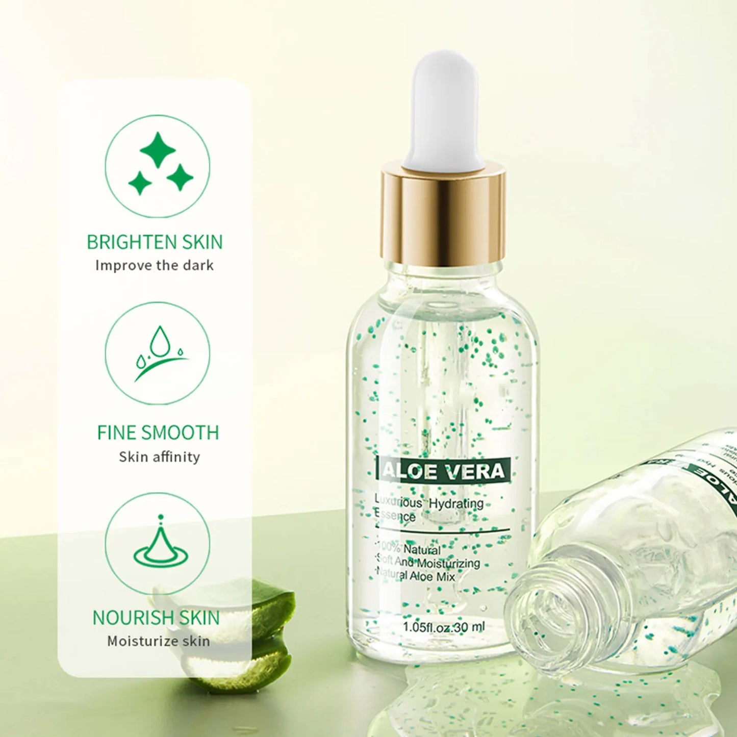 M&T Wear – Organic Aloe Vera Hydrating Essence 30ml | Luxurious Moisturizing & Acne Care Serum