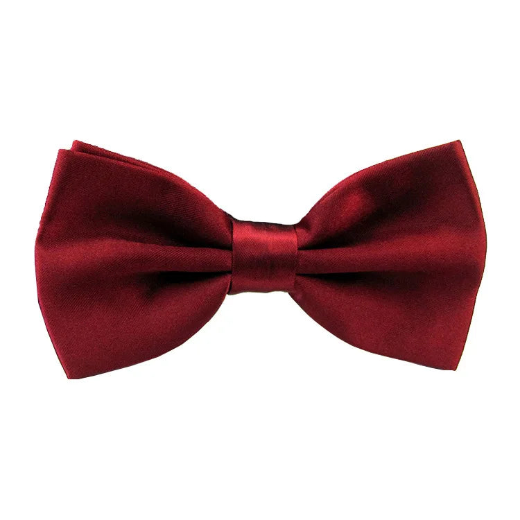 Classic Men Bowtie Boys Grils Children Bow Tie Fashion Solid Color Green Red Black White Green Wedding Ties Accessories