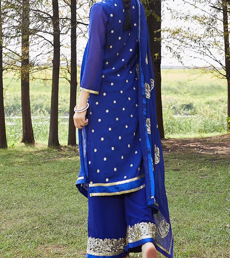 M&T Wear - Traditional Women's Ethnic Dance Costume Sari Next  Chaabi Three Piece Set