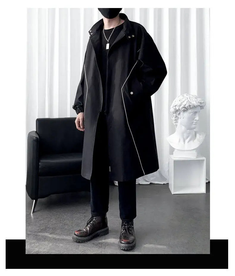 M&T Wear - Men’s Hooded Casual Trench Coat – Lightweight Autumn Windbreaker