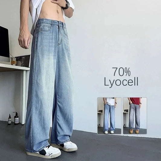 M&T Wear - Men's Jeans Large Denim Baggy Pants Men's Fashion Man Male Trendy Streetwear