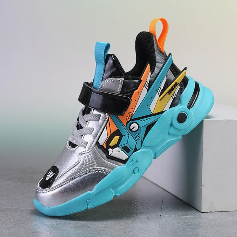 M&T Wear - Kids Sneakers Boys Sports Running Shoes Anti-Skid Leather Fashion Tennis Walking Footwear Comfort Children Casual Athletic Shoes