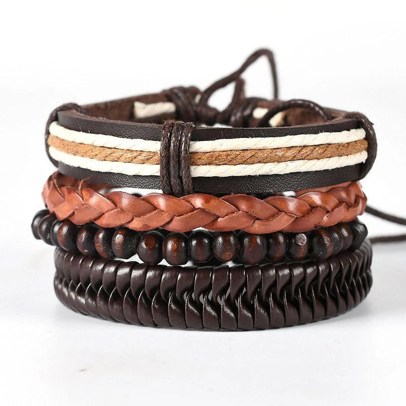 M&T Wear - 06 2024 Leather Braided Bracelet for Men