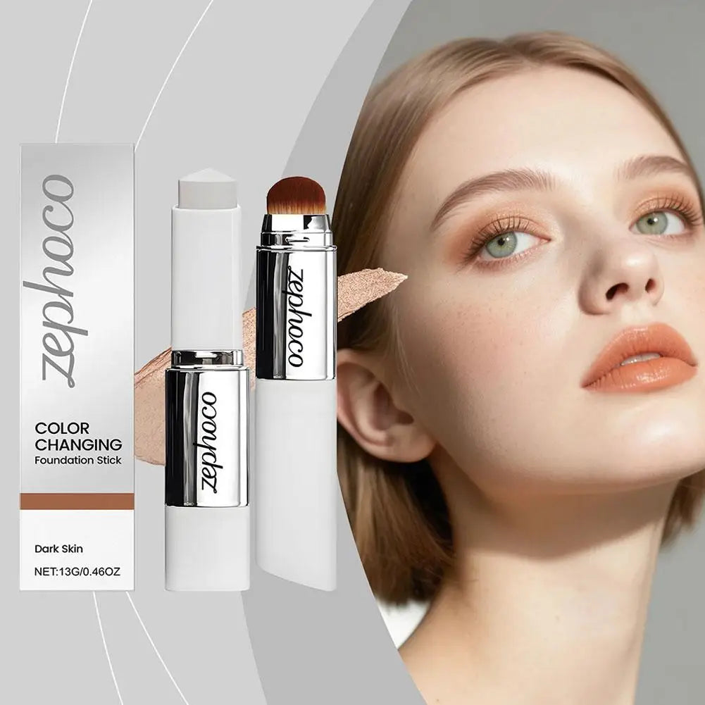 M&T Wear – Double-Head Foundation Stick with Built-In Brush (13g)