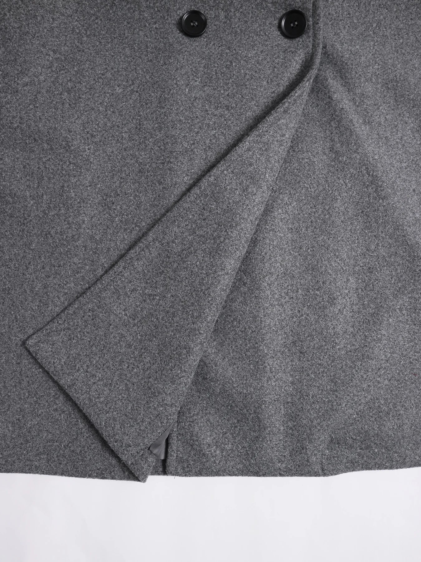 M&T Wear - Casual Loose-Fitting Long Woolen Coat with Double Button Front