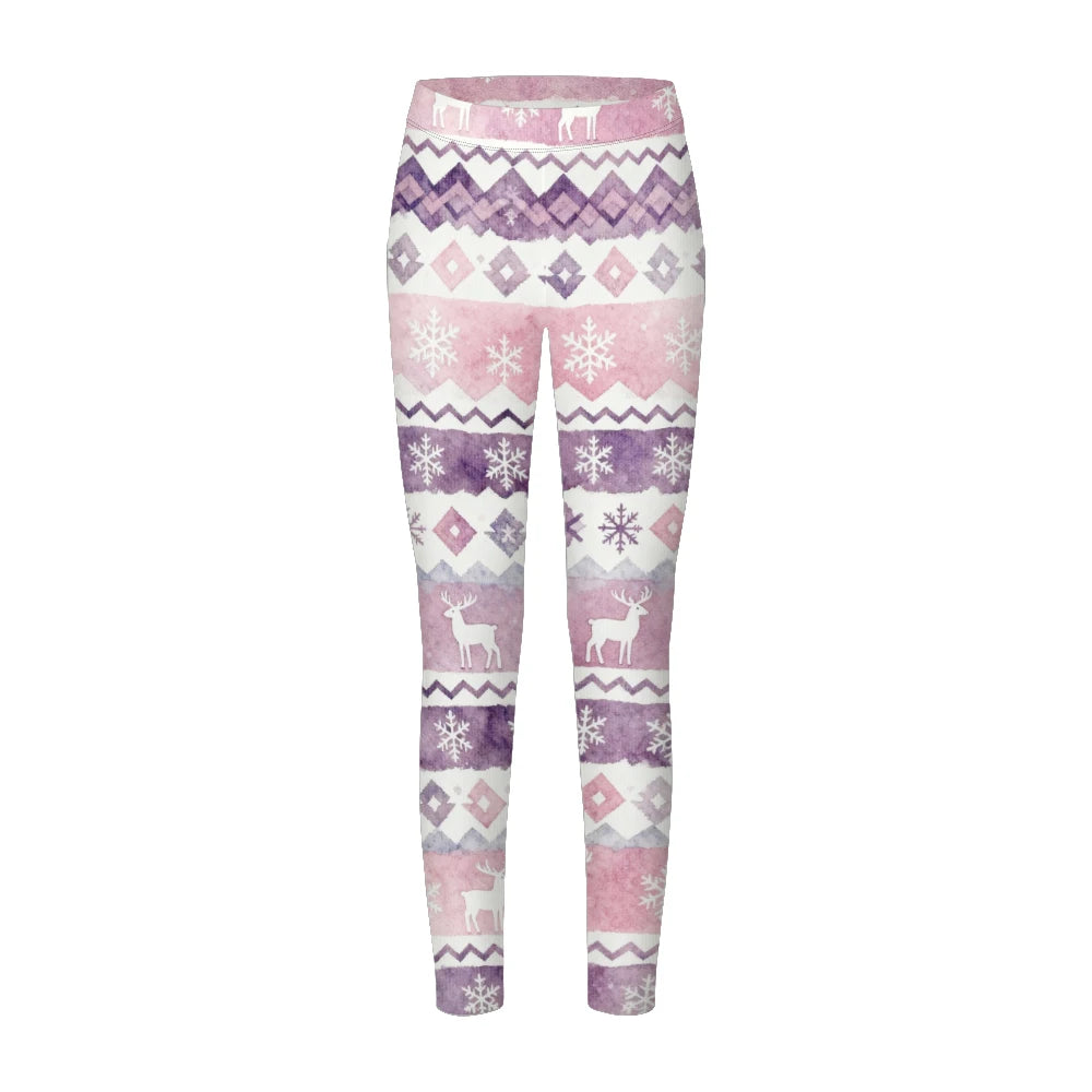 M&T Wear - Winter Snowflake & Checkered Warm Leggings