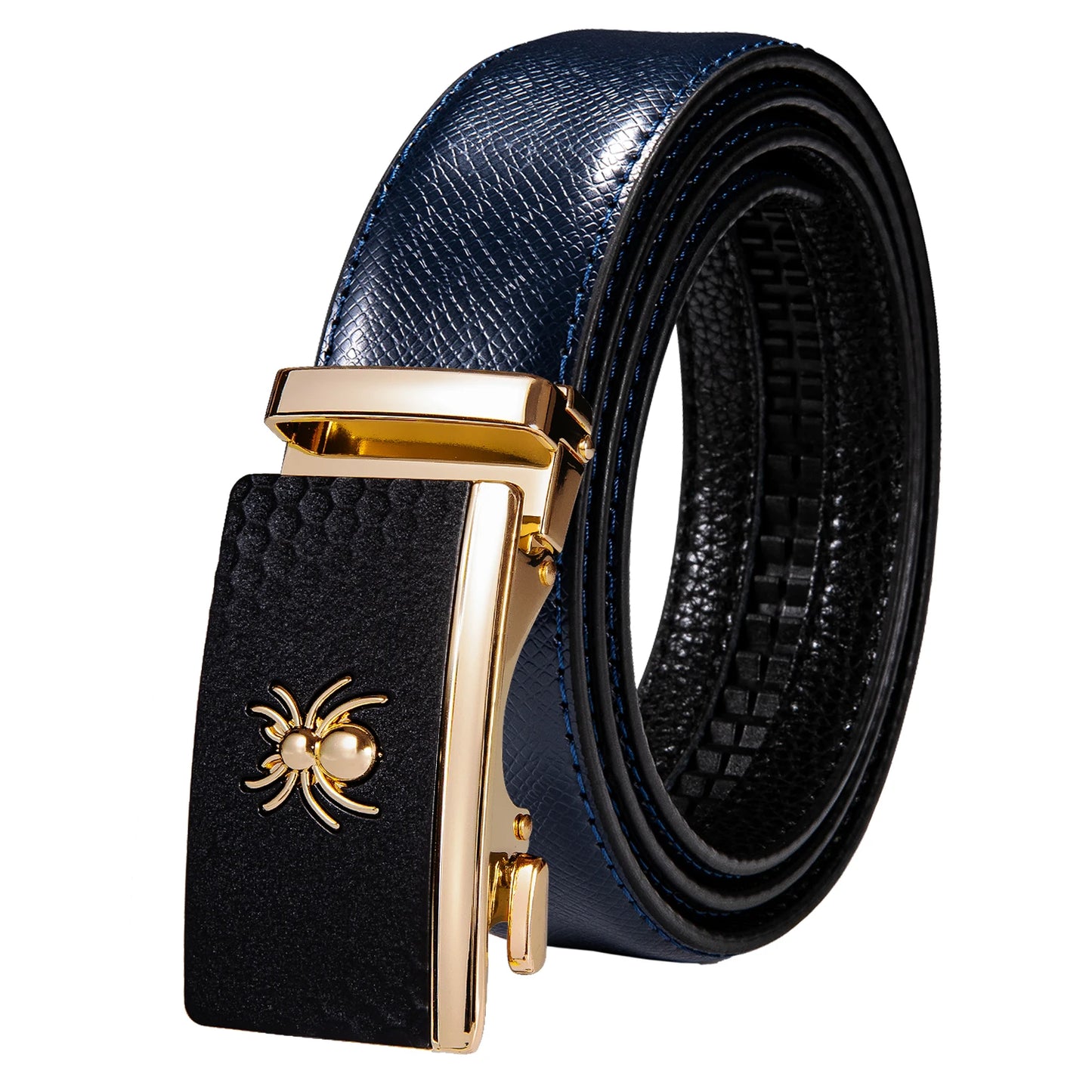 M&T Wear - Luxury Gold Buckle Cowskin Genuine Leather Belt