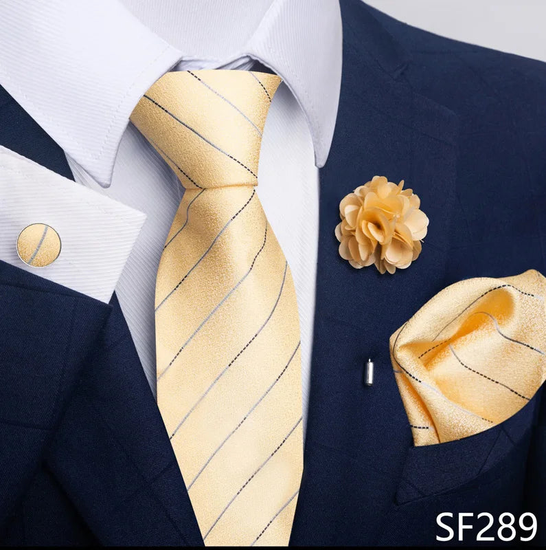 M&T Wear - Luxury Paisley Floral Tie & Accessory Set