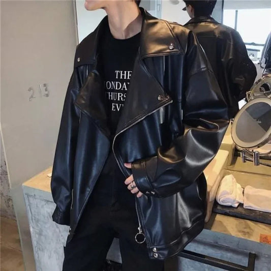 M&T Wear - Trendy Leather Jacket for Men Casual Man Coat Korean Reviews Many Fast Delvery Stylish Harajuku Y2k Cold Vintage New In Deals