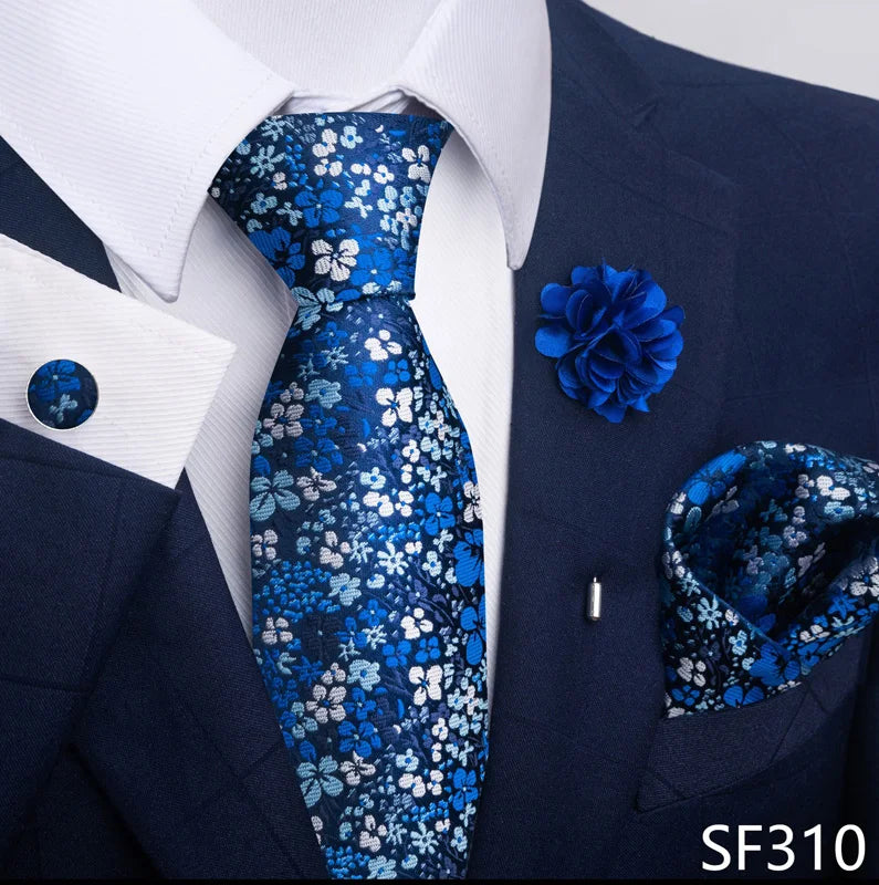 M&T Wear - Luxury Paisley Floral Tie & Accessory Set