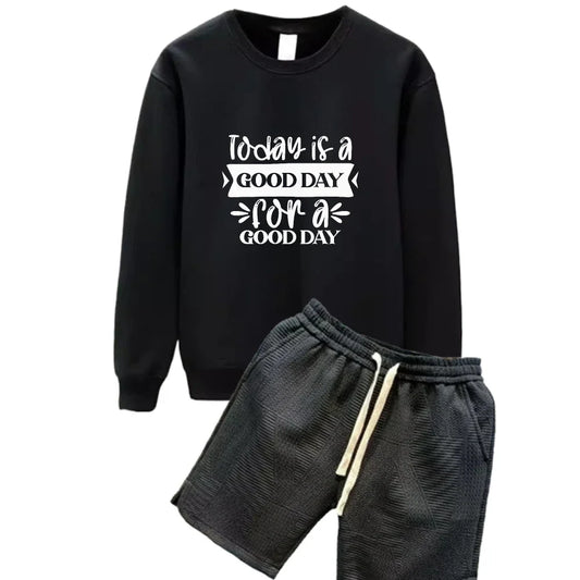 M&T Wear - Men's Suits 2025 Autumn Luxury Men's Clothing Sports Gym Sets Men Tracksuit Outdoor Sportswear Long Sleeves T-shirts+Shorts Sets