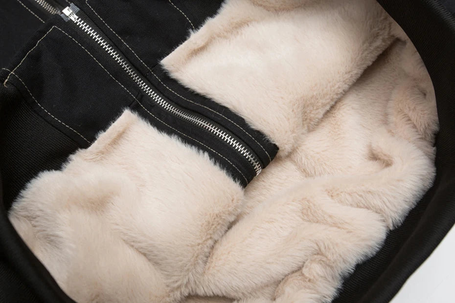 M&T Wear - Winter Jackets Fur Collar Parkas Coat Men Vintage Thicken Fleece Warm Jackets Streetwear Harajuku Hip Hop Padded Jackets Outwear