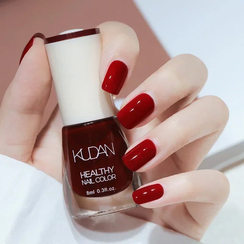 M&T Wear - White Fine Glitter Nail Polish | No Lamp Needed, Non-Peel Shiny Finish (8ml)