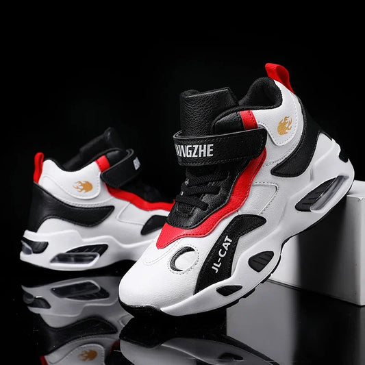 M&T Wear - Kids Basketball Shoes Boys Student Sports Shoes School Daily Outdoor Running Sneakers High Top Children Basketball Sneakers