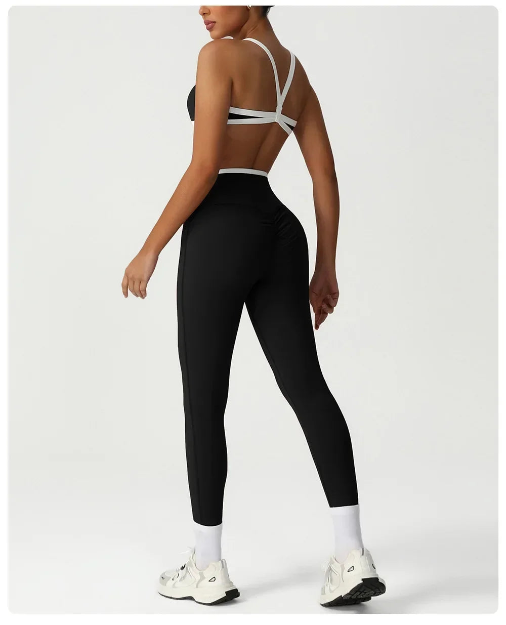M&T Wear - Women's Tracksuit 2 Pieces Yoga Set Workout Fitness Suit Running Sportswear Gym Clothing High Waist Leggings Bra Sports Suits