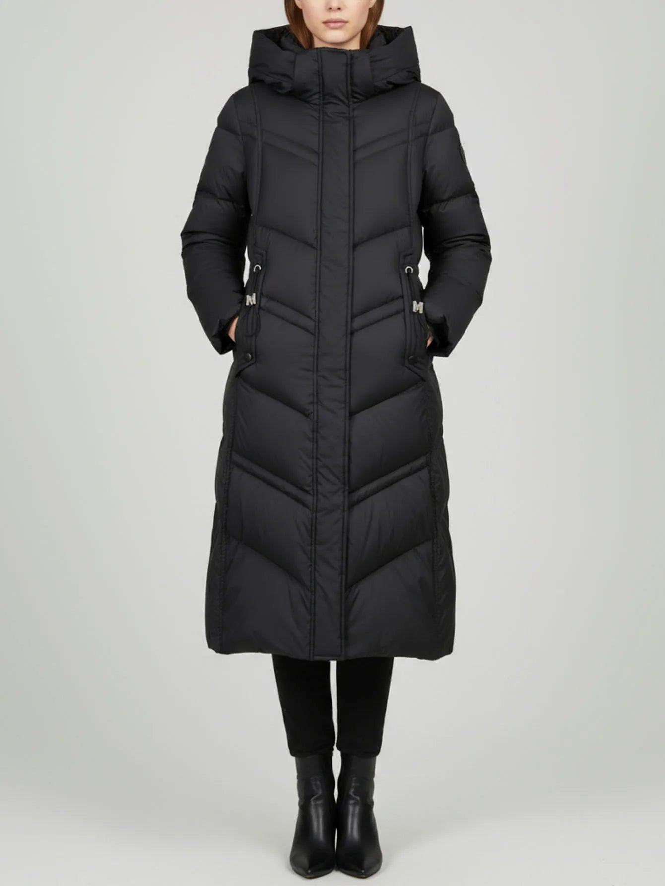 M&T Wear - The Ultimate Luxury Knee-Length White Down Puffer Coat