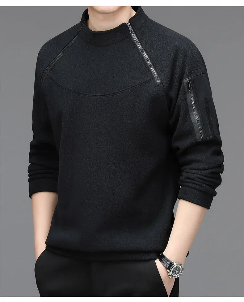 Men's Sweatshirs Spring Fall Long-sleeved T-shirt Top Loose Trend Round Neck Bottoming Shirt Lightweight Casual Sports