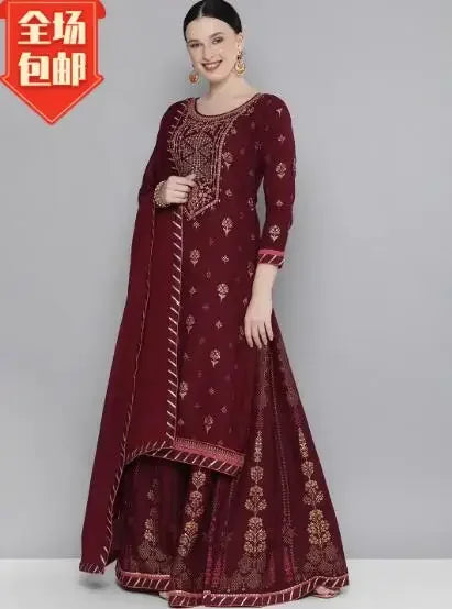 M&T Wear -  Elegant Polyester Kurta for Women – Traditional Indian & Pakistani Style