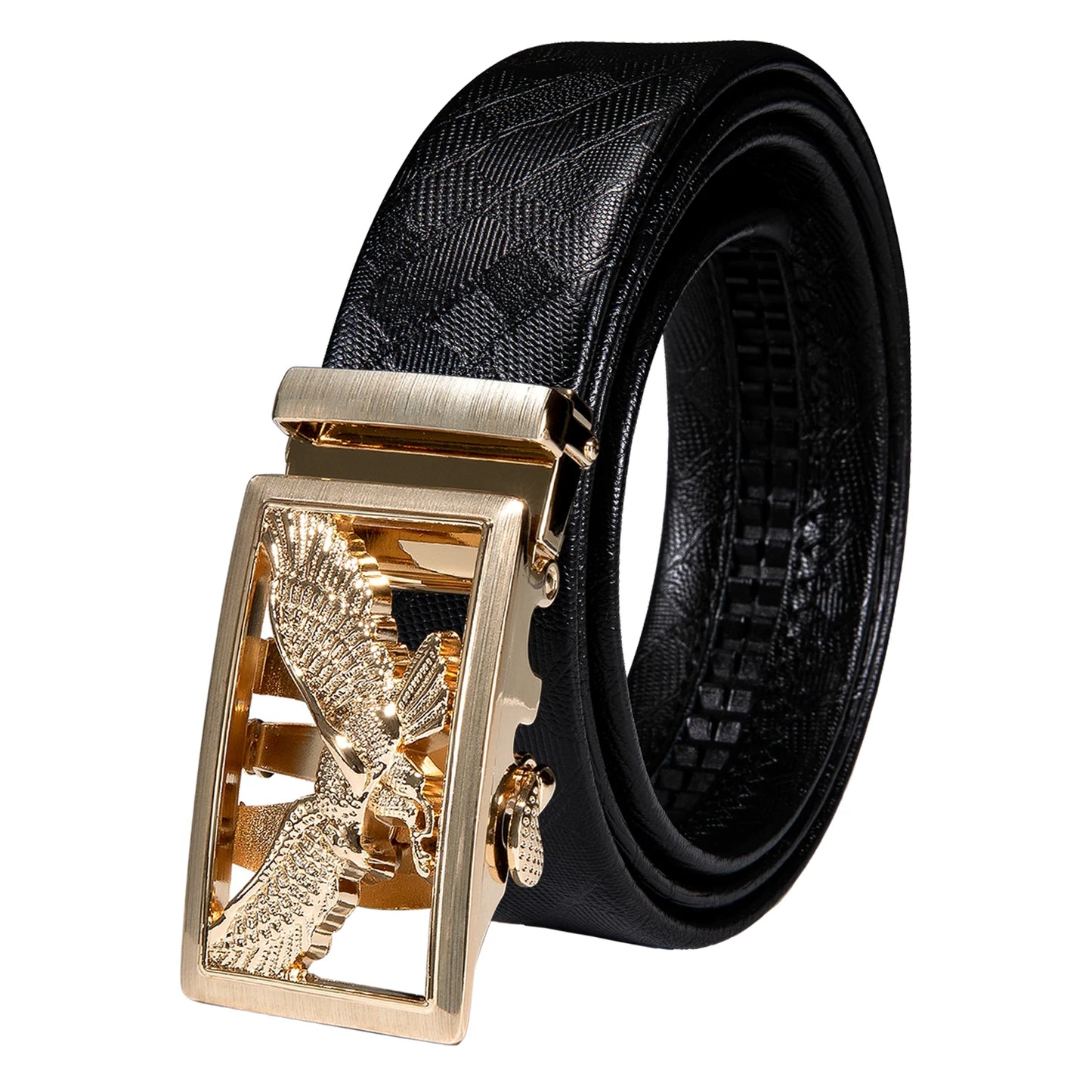 M&T Wear - Luxury Gold Buckle Cowskin Genuine Leather Belt