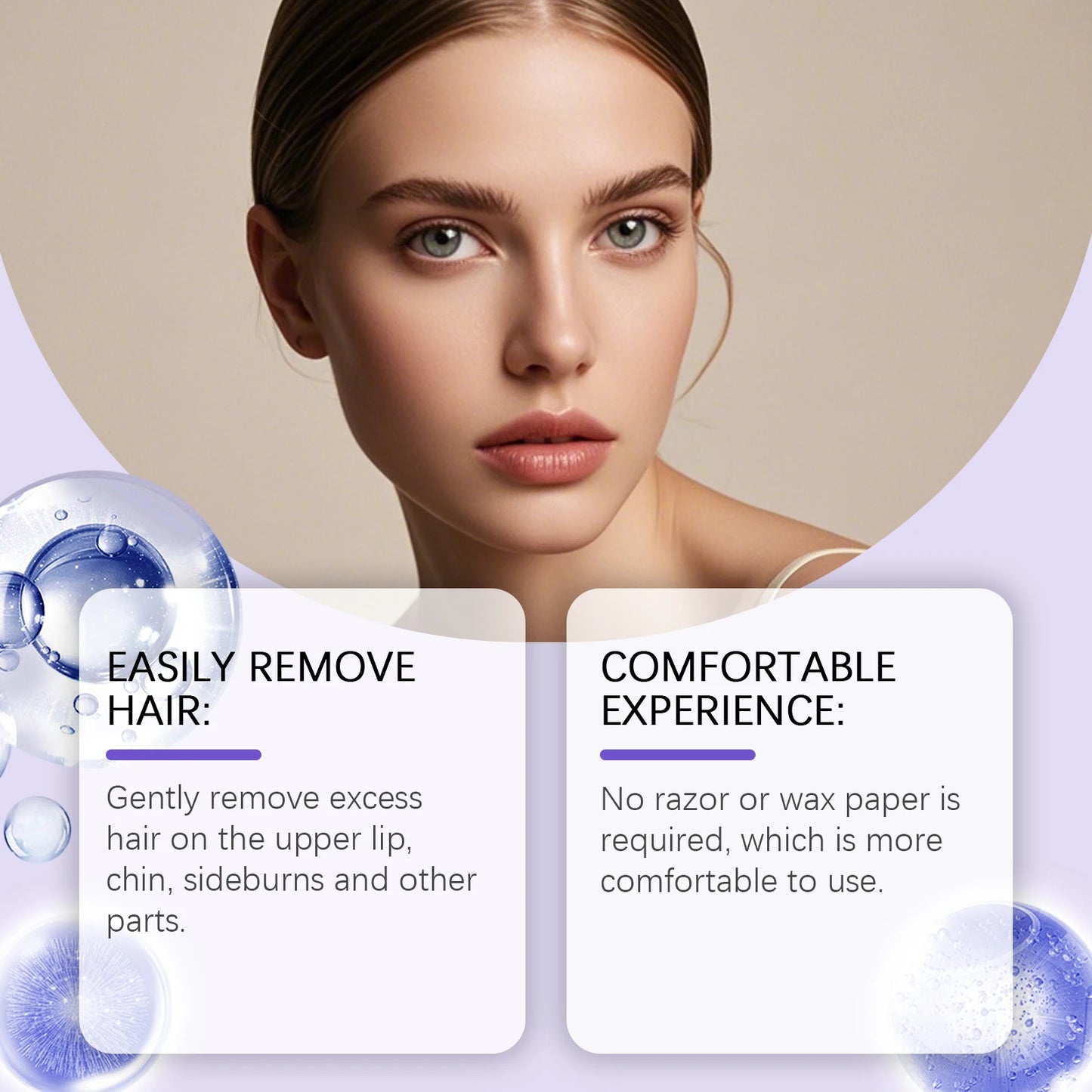 M&T Wear - Facial Hair Removal Cream | Painless, Gentle & Nourishing Skin Care (30g)