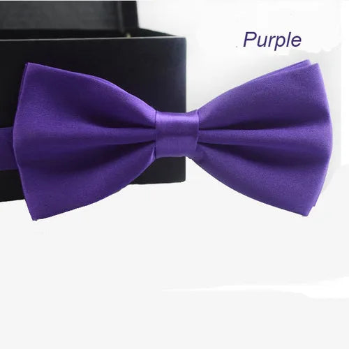 Classic Men Bowtie Boys Grils Children Bow Tie Fashion Solid Color Green Red Black White Green Wedding Ties Accessories