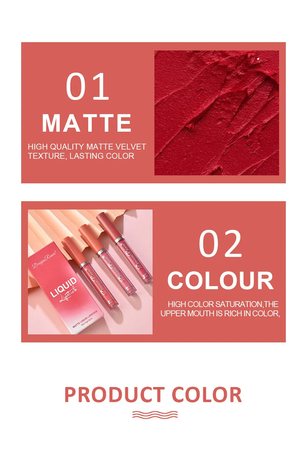 M&T Wear – Velvet Matte Liquid Lipstick Set (3 Pieces)