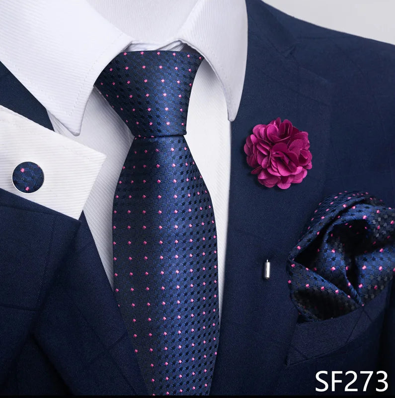 M&T Wear - Luxury Paisley Floral Tie & Accessory Set