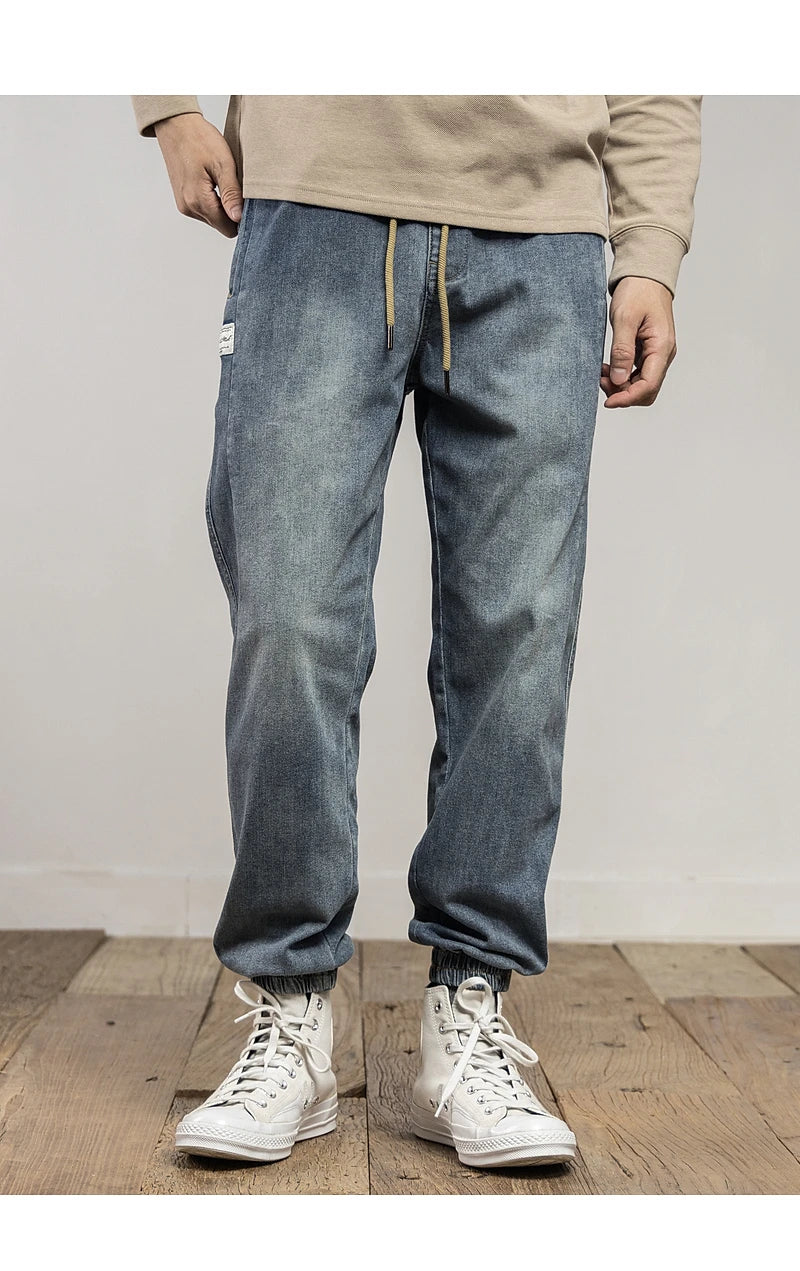 M&T Wear - Classic Washed Blue Denim Jeans for Men American Minimalist