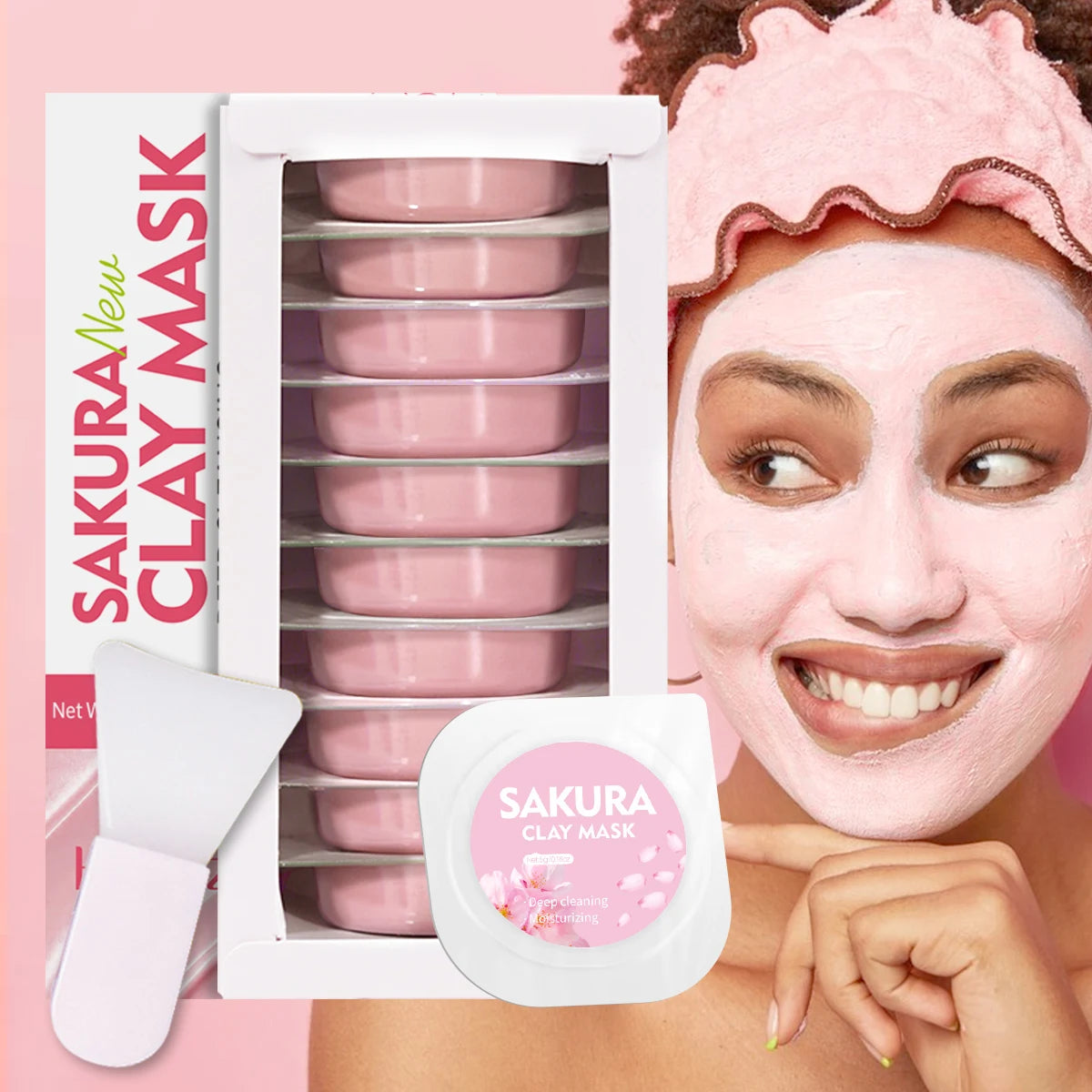 moisturizing beauty and whitening Mask Removes Blackheads Deep Cleaning Moisturizing Oil Control Clay Facial Skin Care Portable