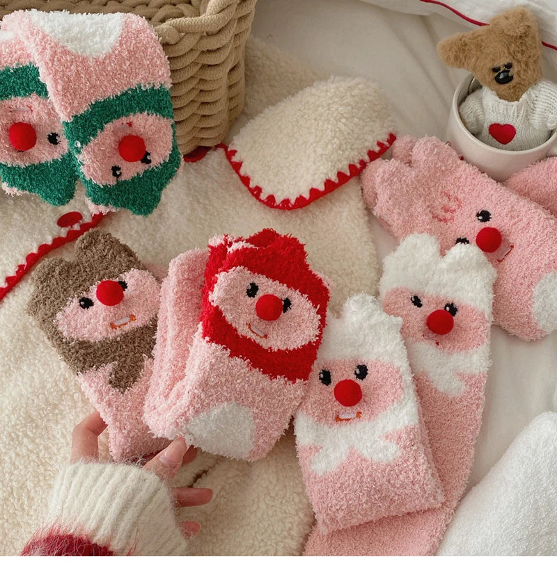 M&T Wear - Winter Women’s Thick Fuzzy Cartoon Socks