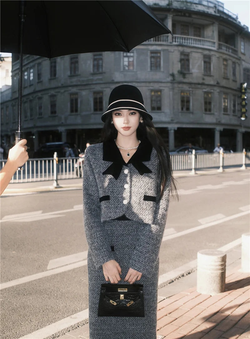 M&T Wear - Sweet Fashion Thickened 2-Piece Skirt Set