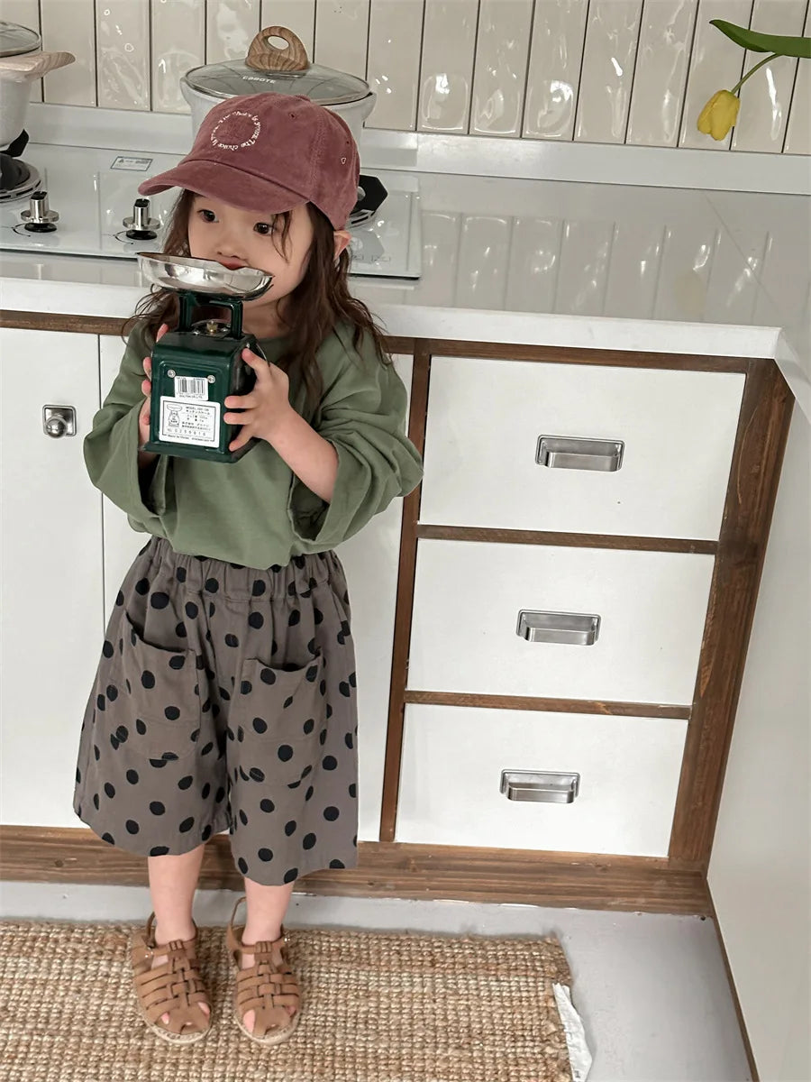 M&T Wear - Korean Children's Clothes 2025 Kids Boys 0-3Y Baby Girls Cotton Solid Color Long Sleeve Loose Fit Base Layer Soft Wear Top