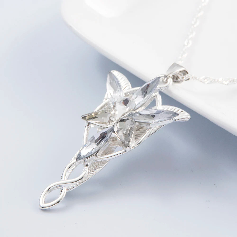 M&T Wear - Lord of the Rings Inspired Elf Princess Crystal Pendant Necklace