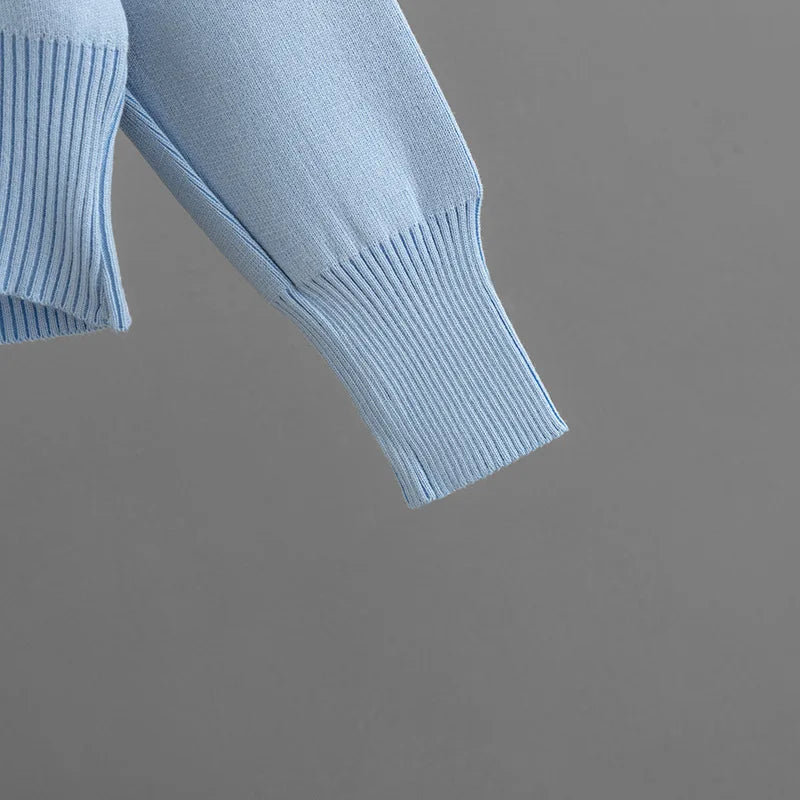 aM&T Wear - Elegant 2-Piece Knitted Sweater & Skirt Suit