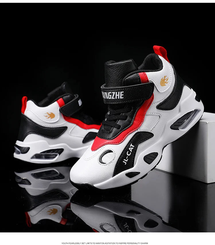 M&T Wear - Kids Basketball Shoes Boys Student Sports Shoes School Daily Outdoor Running Sneakers High Top Children Basketball Sneakers