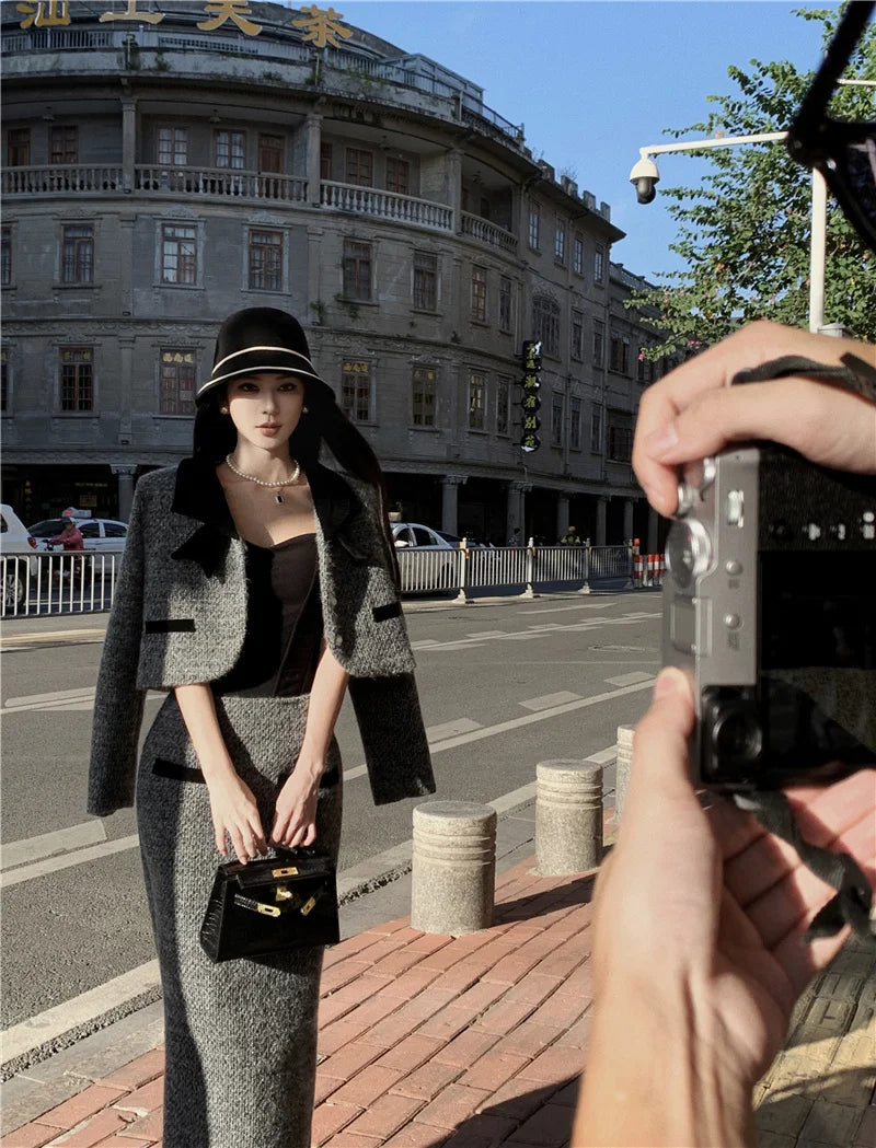 M&T Wear - Sweet Fashion Thickened 2-Piece Skirt Set