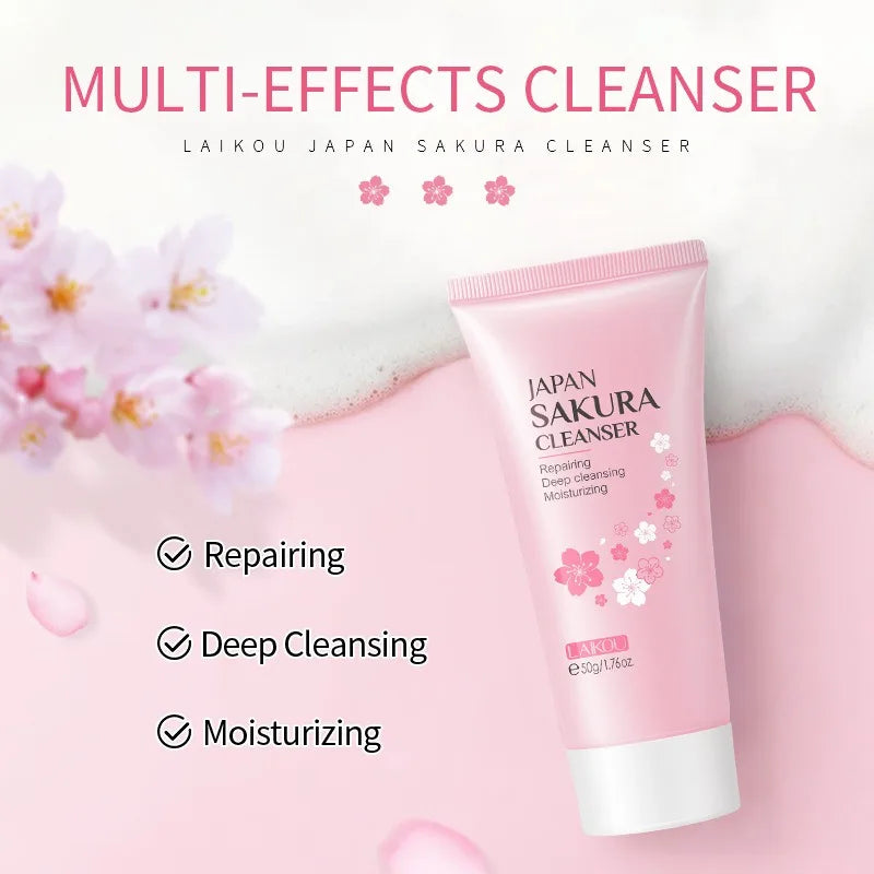 M&T Wear – Sakura Facial Cleanser 50g Deep Cleansing & Brightening Foam